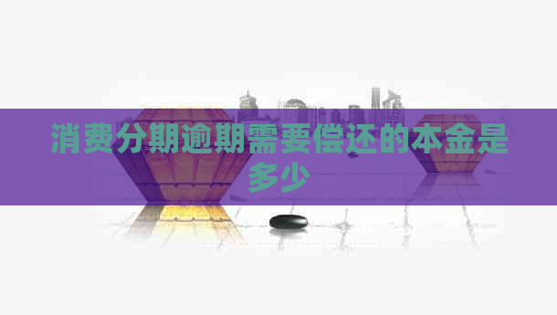 消费分期逾期需要偿还的本金是多少