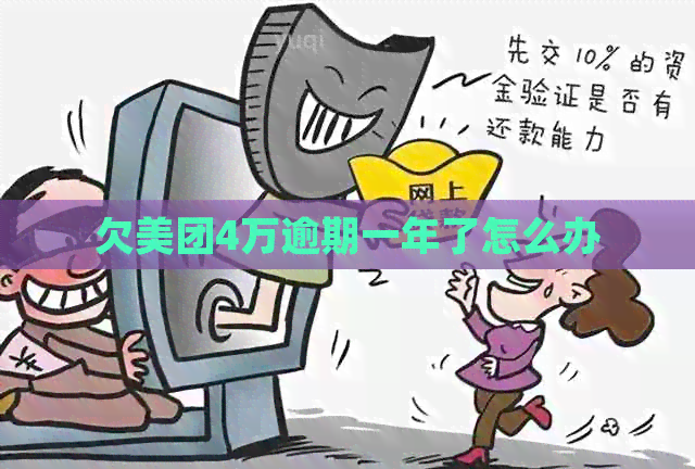 欠美团4万逾期一年了怎么办