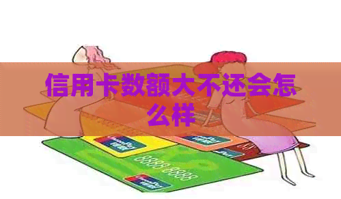 信用卡数额大不还会怎么样