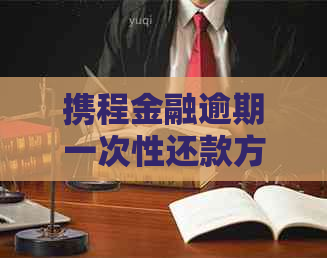 携程金融逾期一次性还款方案有哪些