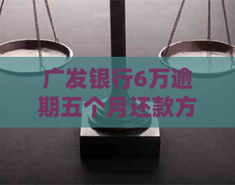 广发银行6万逾期五个月还款方式