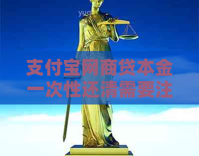 支付宝网商贷本金一次性还清需要注意什么