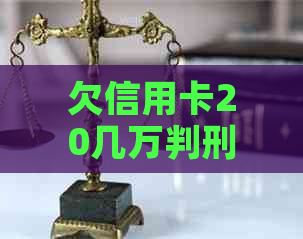 欠信用卡20几万判刑案例情况及应对措