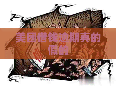 美团借钱逾期真的假的