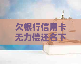欠银行信用卡无力偿还名下无资产