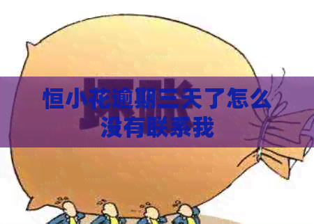 恒小花逾期三天了怎么没有联系我