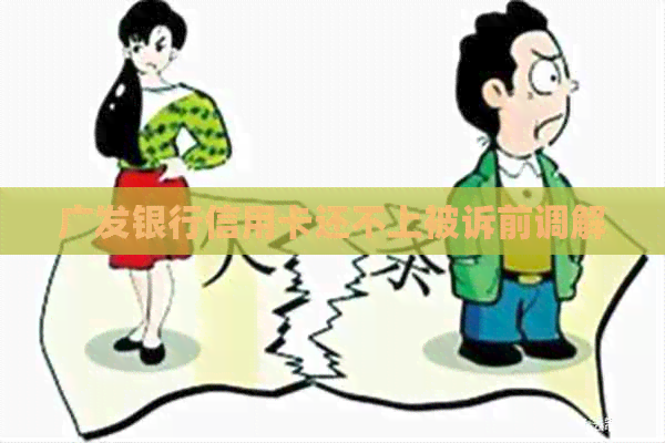 广发银行信用卡还不上被诉前调解