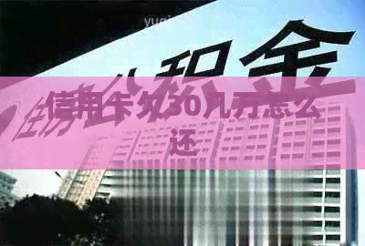信用卡欠30几万怎么还