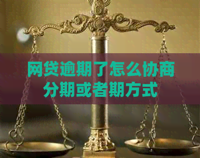 网贷逾期了怎么协商分期或者期方式