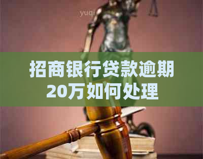 招商银行贷款逾期20万如何处理