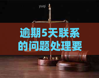 逾期5天联系的问题处理要点及条件