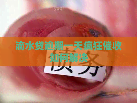 滴水贷逾期一天疯狂如何解决