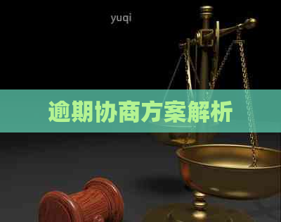 逾期协商方案解析