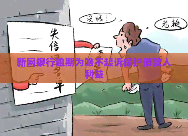 新网银行逾期为啥不起诉保护借款人利益