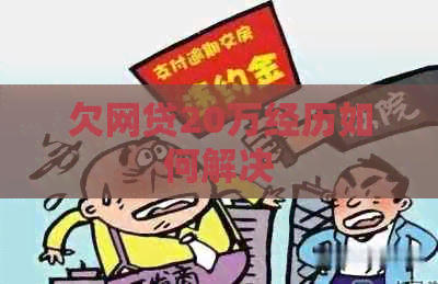 欠网贷20万经历如何解决