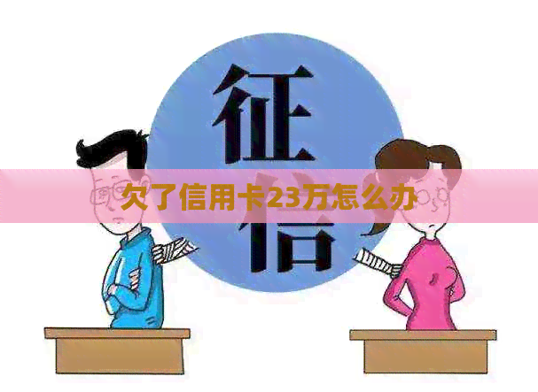 欠了信用卡23万怎么办