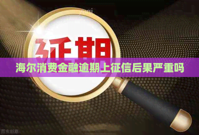 海尔消费金融逾期上后果严重吗