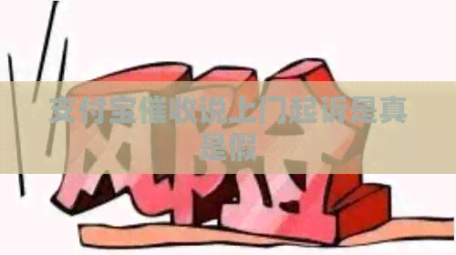 支付宝说上门起诉是真是假