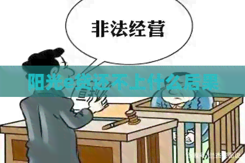 阳光e贷还不上什么后果