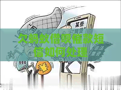 欠蚂蚁借呗催款短信如何处理