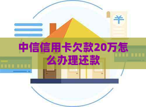 中信信用卡欠款20万怎么办理还款