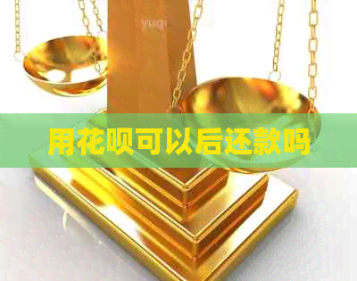 用信用卡可以后还款吗
