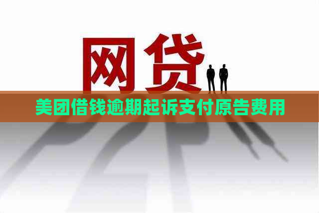 美团借钱逾期起诉支付原告费用