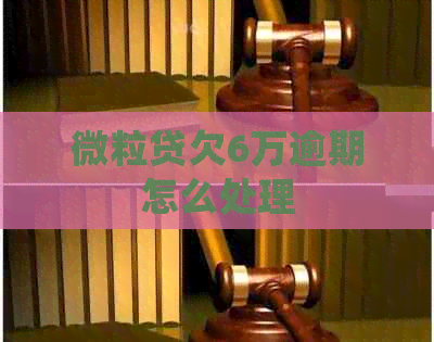 微粒贷欠6万逾期怎么处理
