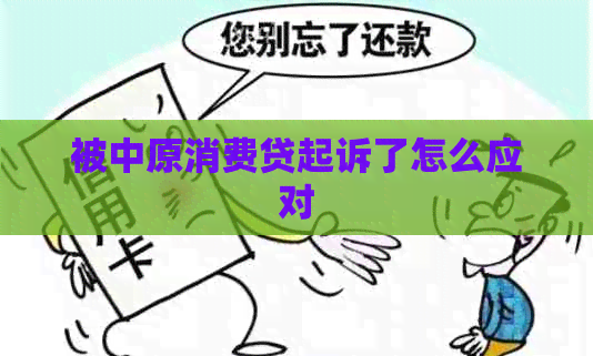 被中原消费贷起诉了怎么应对