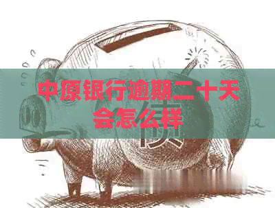 中原银行逾期二十天会怎么样