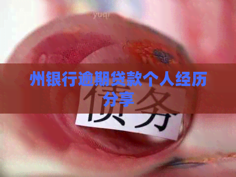 州银行逾期贷款个人经历分享