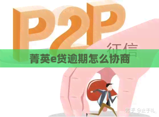 菁英e贷逾期怎么协商