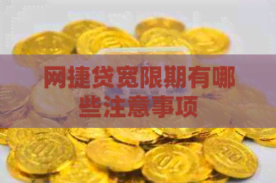 网捷贷宽限期有哪些注意事项
