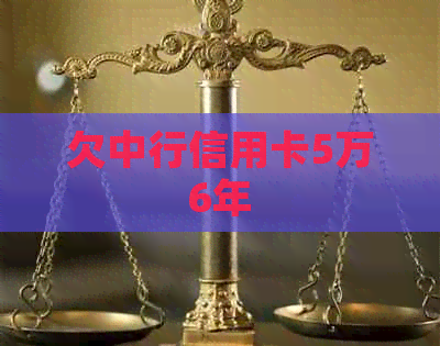 欠中行信用卡5万6年