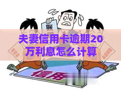 夫妻信用卡逾期20万利息怎么计算