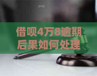 借呗4万8逾期后果如何处理
