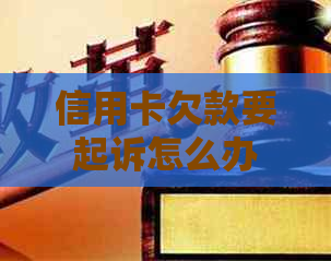 信用卡欠款要起诉怎么办