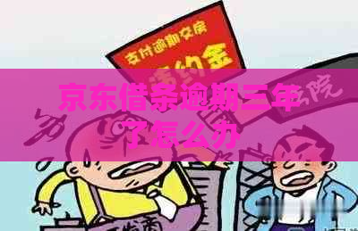 京东借条逾期三年了怎么办