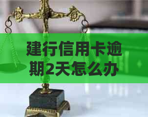 建行信用卡逾期2天怎么办处理方式