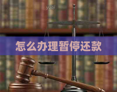 怎么办理暂停还款