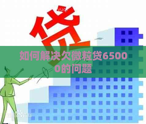 如何解决欠微粒贷65000的问题
