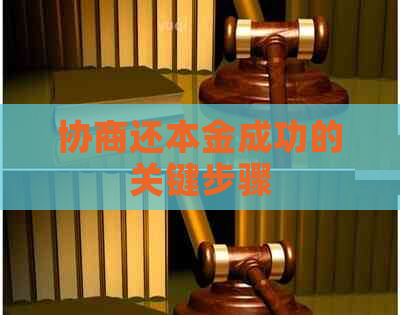 协商还本金成功的关键步骤