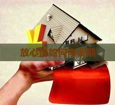 放心借如何申请期
