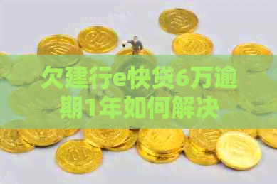 欠建行e快贷6万逾期1年如何解决