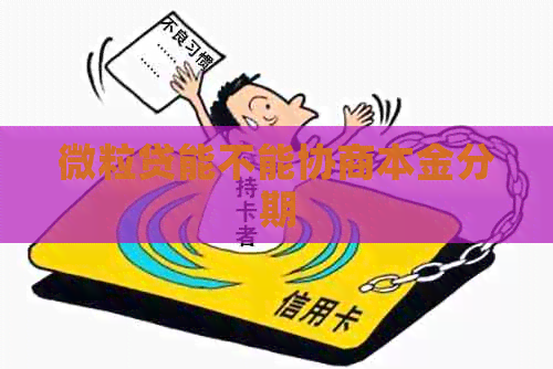 微粒贷能不能协商本金分期