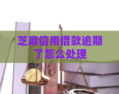 芝麻信用借款逾期了怎么处理
