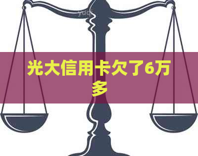 光大信用卡欠了6万多