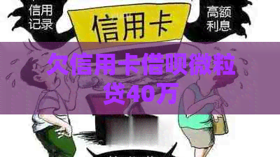 欠信用卡借呗微粒贷40万
