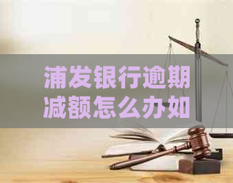 浦发银行逾期减额怎么办如何处理
