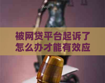 被网贷平台起诉了怎么办才能有效应对